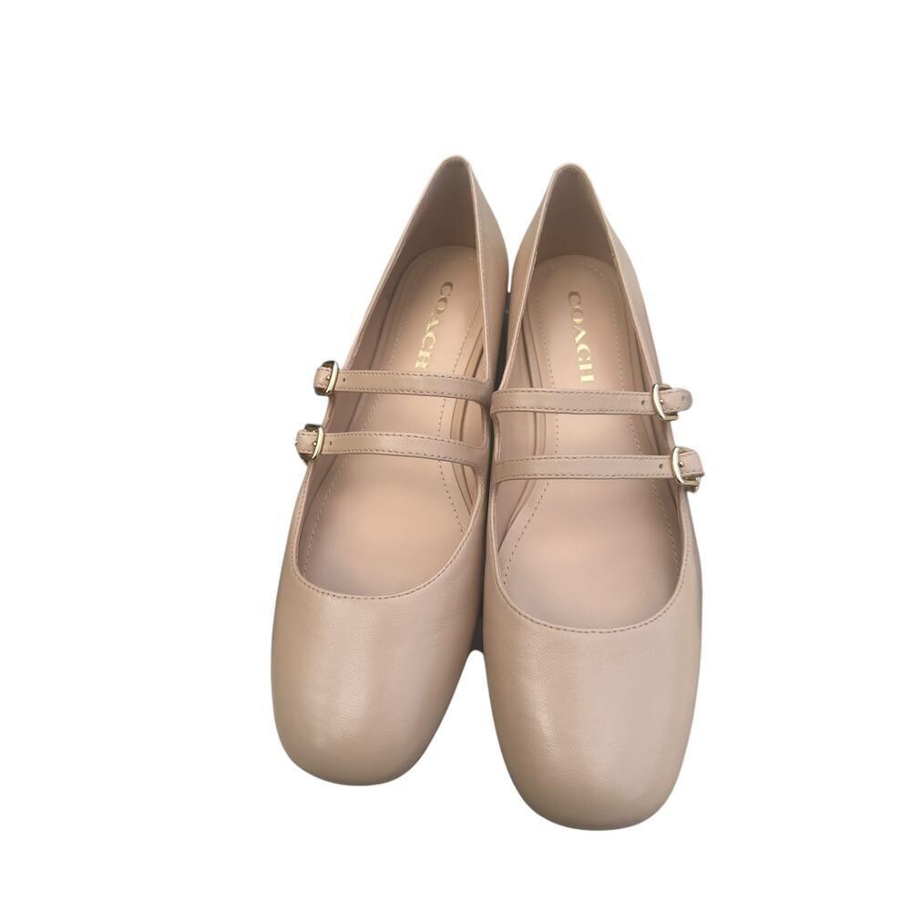 New COACH Whitley leather Mary Jane flats squared toes. Size- 9.5 - Picture 3 of 6